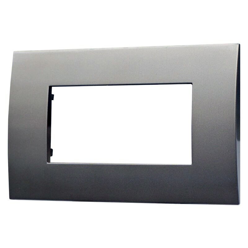 ETTROIT Placca Plastica Serie Venus 4P Colore Bronzo Compatibile Con Vimar Arke