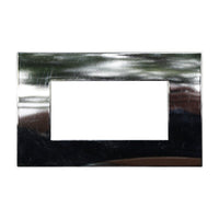 ETTROIT Placca Plastica Serie Venus 4P Colore Cromato Lucido Compatibile Con Vimar Arke