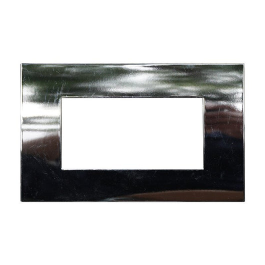 Placca Plastica Serie Venus 4P Colore Cromato Lucido Compatibile Con Vimar Arke