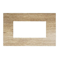 Placca Plastica Serie Venus 4P Colore Legno Scuro Compatibile Con Vimar Arke