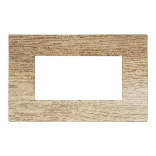 Placca Plastica Serie Venus 4P Colore Legno Scuro Compatibile Con Vimar Arke