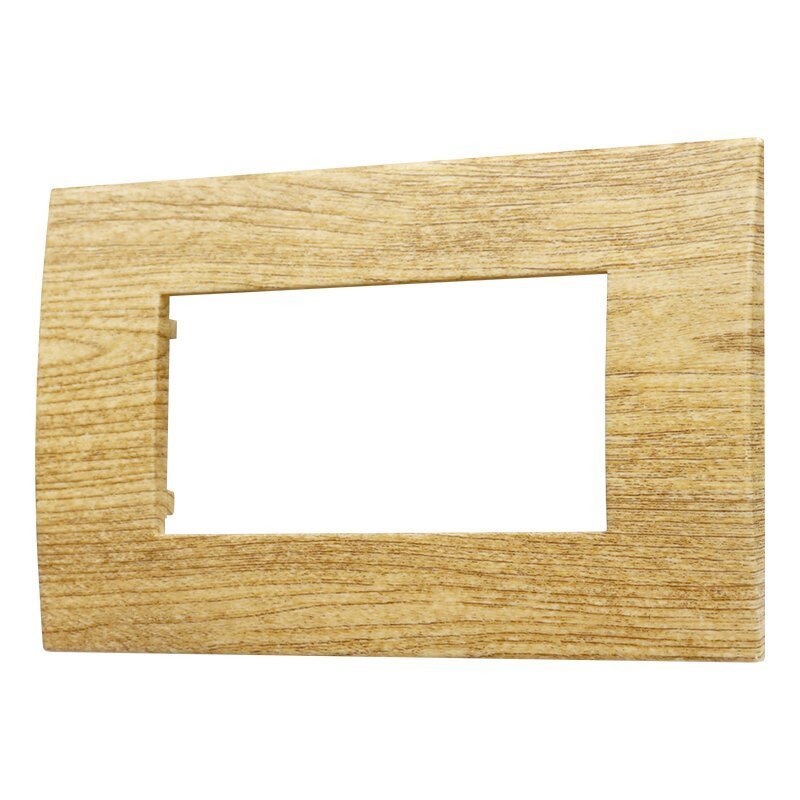 Placca Plastica Serie Venus 4P Colore Legno Scuro Compatibile Con Vimar Arke