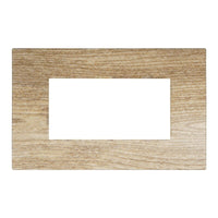 Placca Plastica Serie Venus 4P Colore Legno Scuro Compatibile Con Vimar Arke