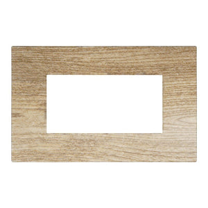 Placca Plastica Serie Venus 4P Colore Legno Scuro Compatibile Con Vimar Arke
