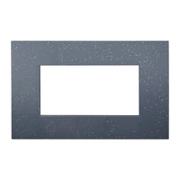 ETTROIT Placca Plastica Serie Venus 4P Colore Nero Brillante Compatibile Con Vimar Arke