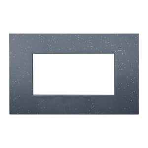 ETTROIT Placca Plastica Serie Venus 4P Colore Nero Brillante Compatibile Con Vimar Arke