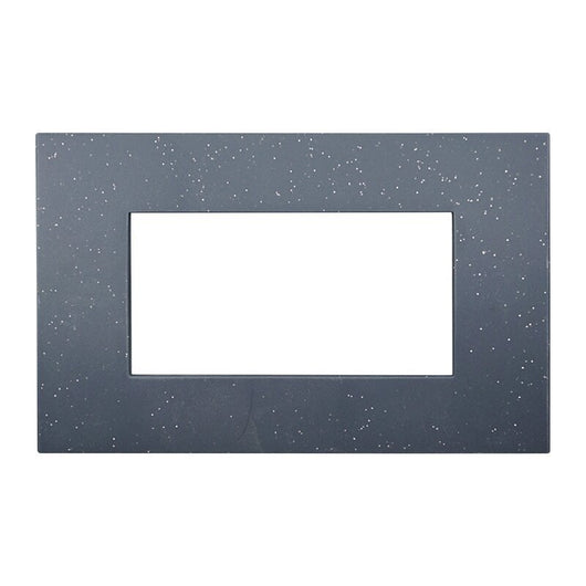 ETTROIT Placca Plastica Serie Venus 4P Colore Nero Brillante Compatibile Con Vimar Arke