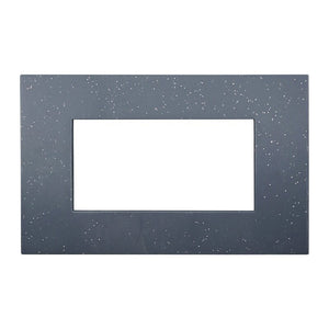 ETTROIT Placca Plastica Serie Venus 4P Colore Nero Brillante Compatibile Con Vimar Arke