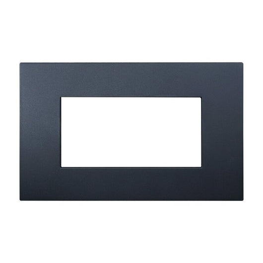 Placca Plastica Serie Venus 4P Colore Nero Compatibile Con Vimar Arke