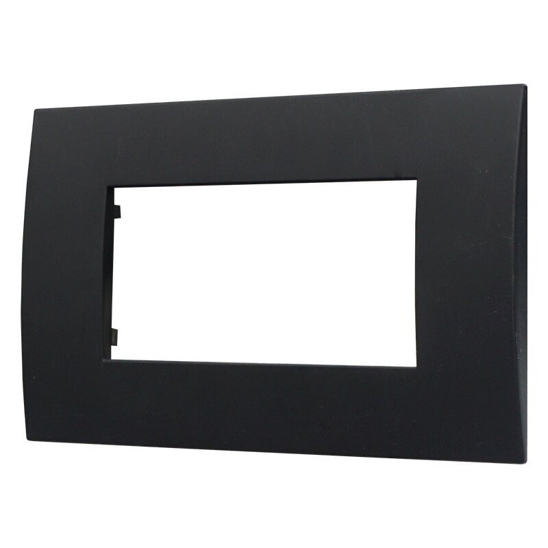 Placca Plastica Serie Venus 4P Colore Nero Compatibile Con Vimar Arke