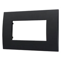 Placca Plastica Serie Venus 4P Colore Nero Compatibile Con Vimar Arke