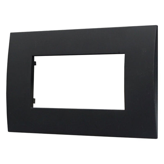 Placca Plastica Serie Venus 4P Colore Nero Compatibile Con Vimar Arke