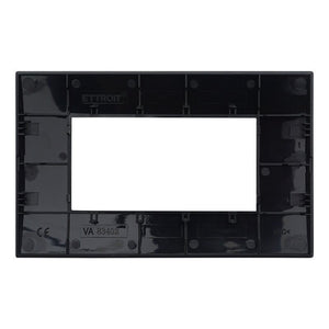 Placca Plastica Serie Venus 4P Colore Nero Compatibile Con Vimar Arke