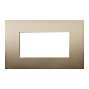 Placca Plastica Serie Venus 4P Colore Oro Compatibile Con Vimar Arke