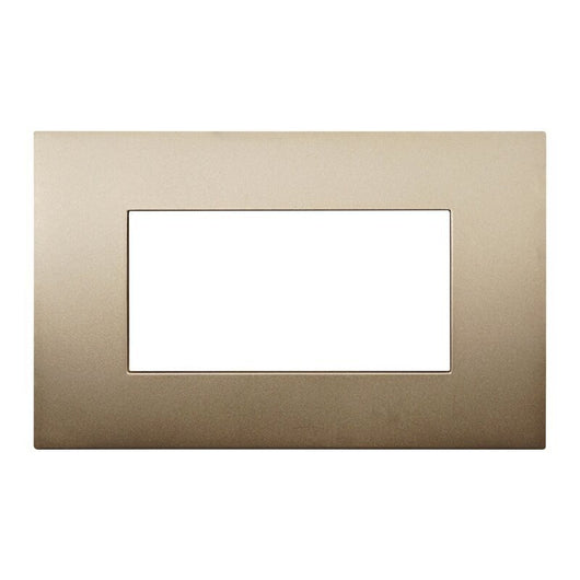 Placca Plastica Serie Venus 4P Colore Oro Compatibile Con Vimar Arke