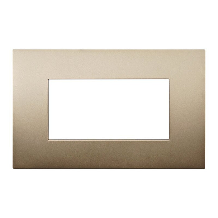 Placca Plastica Serie Venus 4P Colore Oro Compatibile Con Vimar Arke