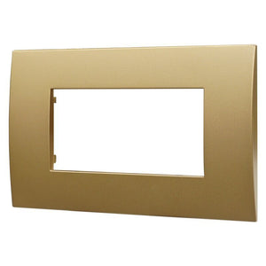 Placca Plastica Serie Venus 4P Colore Oro Compatibile Con Vimar Arke