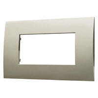 ETTROIT Placca Plastica Serie Venus 4P Colore Titanio Compatibile Con Vimar Arke