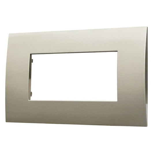 Placca Plastica Serie Venus 4P Colore Titanio Compatibile Con Vimar Arke