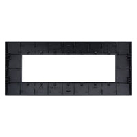 Placca Plastica Serie Venus 7P Colore Acciaio Scuro Compatibile Con Vimar Arke