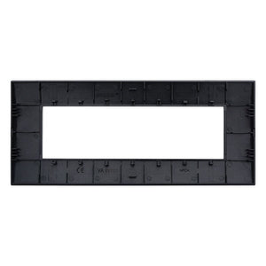 Placca Plastica Serie Venus 7P Colore Acciaio Scuro Compatibile Con Vimar Arke