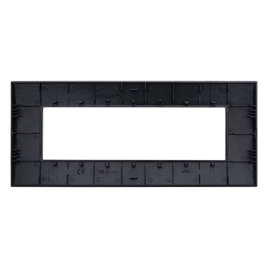 Placca Plastica Serie Venus 7P Colore Acciaio Scuro Compatibile Con Vimar Arke
