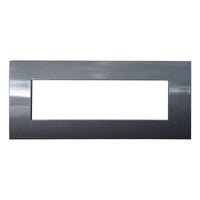 Placca Plastica Serie Venus 7P Colore Acciaio Scuro Compatibile Con Vimar Arke