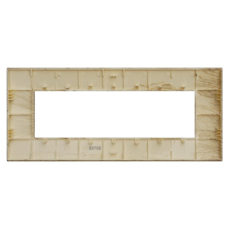 ETTROIT Placca Plastica Serie Venus 7P Colore Legno Scuro Compatibile Con Vimar Arke