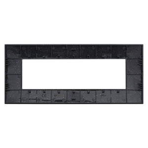 ETTROIT Placca Plastica Serie Venus 7P Colore Nero Brillante Compatibile Con Vimar Arke