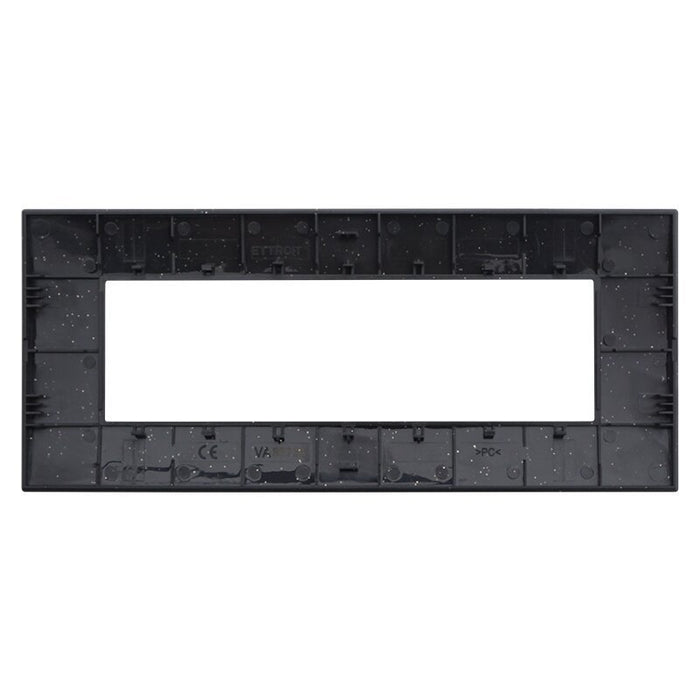 ETTROIT Placca Plastica Serie Venus 7P Colore Nero Brillante Compatibile Con Vimar Arke