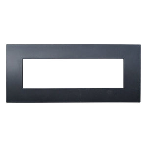 Placca Plastica Serie Venus 7P Colore Nero Compatibile Con Vimar Arke
