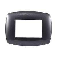 Placca Slim Serie Space 3P Colore Acciaio Scuro Compatibile Con Bticino Living Light