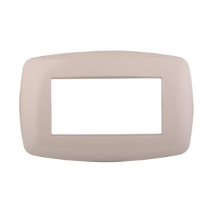Placca Slim Serie Space 4P Colore Sabbia Compatibile Con Bticino Living Light