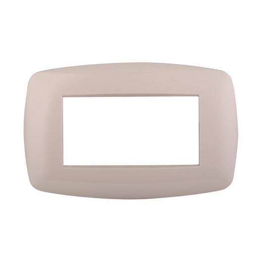 Placca Slim Serie Space 4P Colore Sabbia Compatibile Con Bticino Living Light