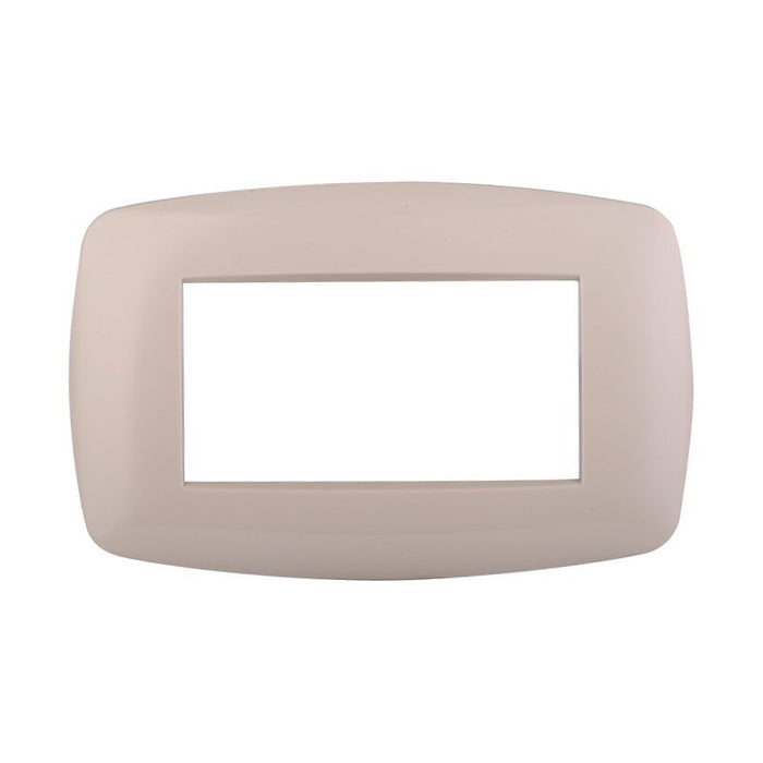 Placca Slim Serie Space 4P Colore Sabbia Compatibile Con Bticino Living Light