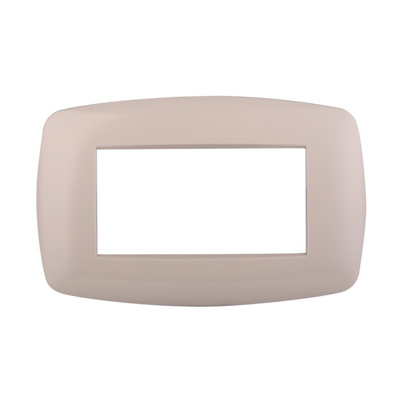 Placca Slim Serie Space 4P Colore Sabbia Compatibile Con Bticino Living Light