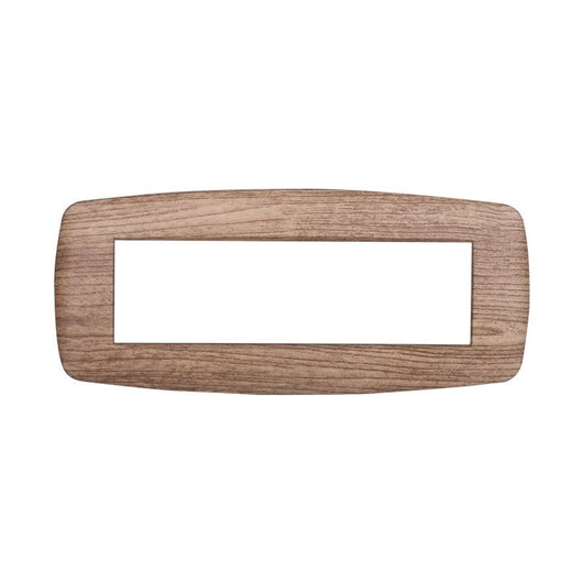 Placca Slim Serie Space 7P Colore Legno Chiaro Compatibile Con Bticino Living Light