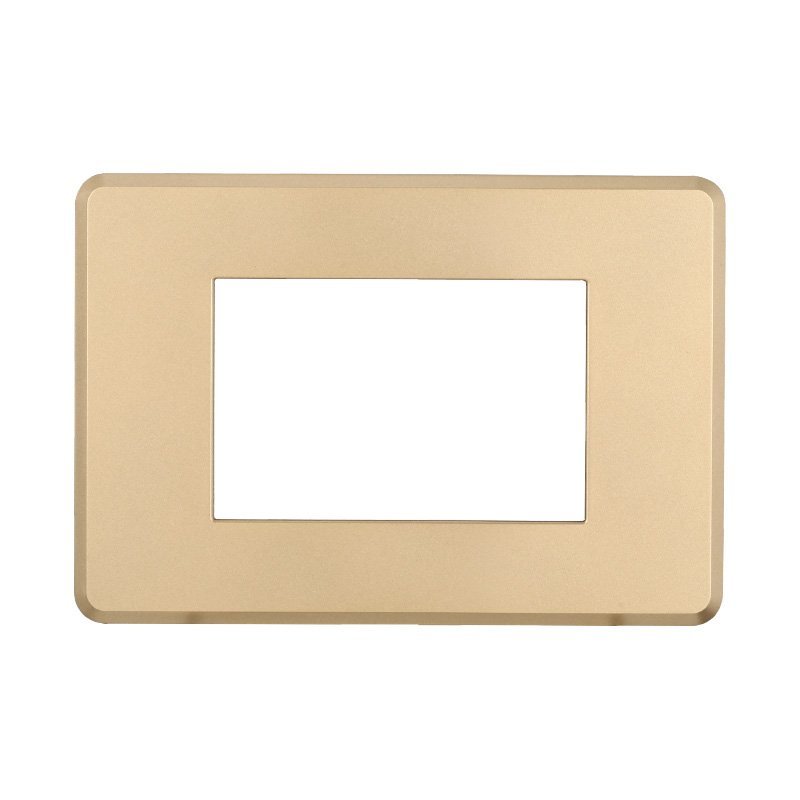 Placca Slim Sottile 3P Serie Moon Colore Oro Compatibile Con Bticino Axolute Air