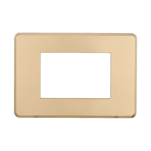 Placca Slim Sottile 3P Serie Moon Colore Oro Compatibile Con Bticino Axolute Air