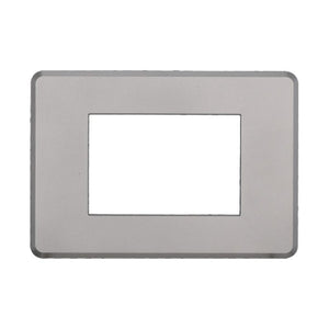 Placca Slim Sottile 3P Serie Moon Colore Silver Compatibile Con Bticino Axolute Air