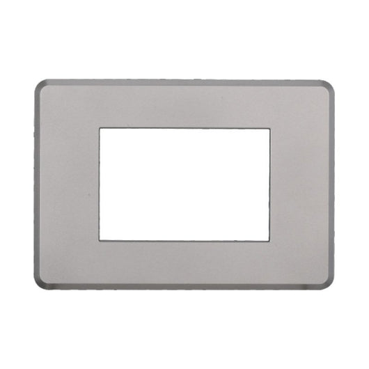 Placca Slim Sottile 3P Serie Moon Colore Silver Compatibile Con Bticino Axolute Air