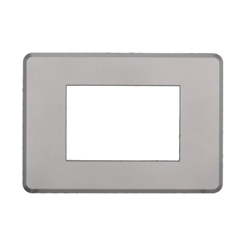 Placca Slim Sottile 3P Serie Moon Colore Silver Compatibile Con Bticino Axolute Air