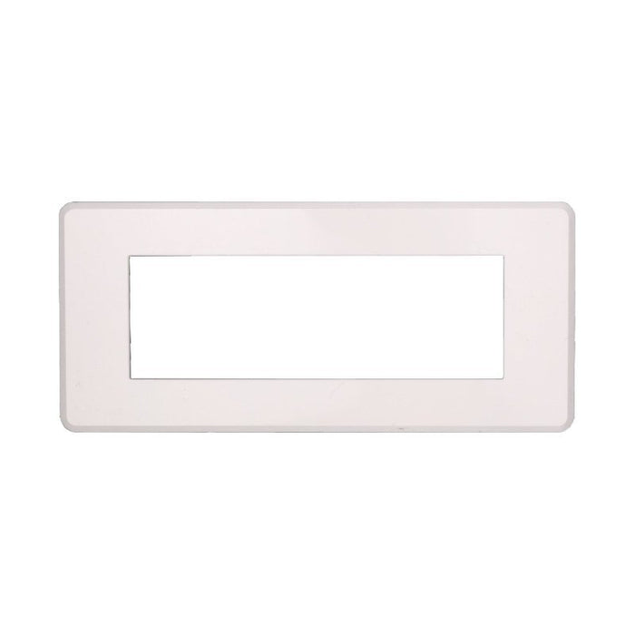 ETTROIT Placca Slim Sottile 6P Serie Moon Colore Bianco Compatibile Con Bticino Axolute Air