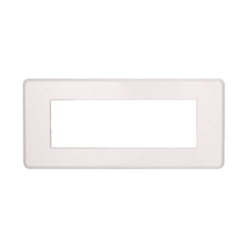 ETTROIT Placca Slim Sottile 6P Serie Moon Colore Bianco Compatibile Con Bticino Axolute Air