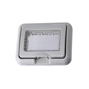 ETTROIT Placca con Coperchio 3P Supporto Stango Idrobox IP55 Compatibile Con Vimar Plana