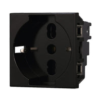 ETTROIT Presa Schuko 2P+T 16A Colore Nero Compatibile Con Bticino Axolute