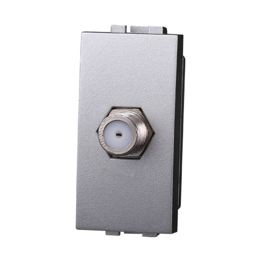 Presa TV SAT A Vite Satellitare Tipo F Colore GRIGIO Compatibile Con Bticino Living International
