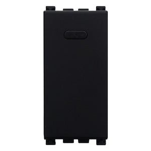 ETTROIT Pulsante 1P 16A Unipolare Colore Nero Compatibile Con Vimar Arke