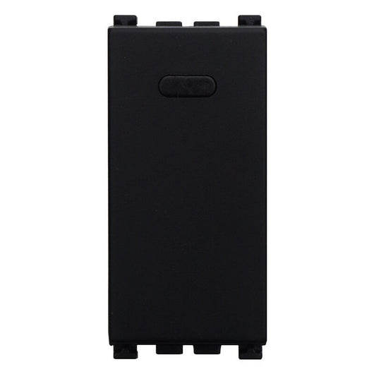 ETTROIT Pulsante 1P 16A Unipolare Colore Nero Compatibile Con Vimar Arke