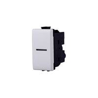 ETTROIT Pulsante Assiale 1P 16A Bianco Compatibile Con Bticino Matix